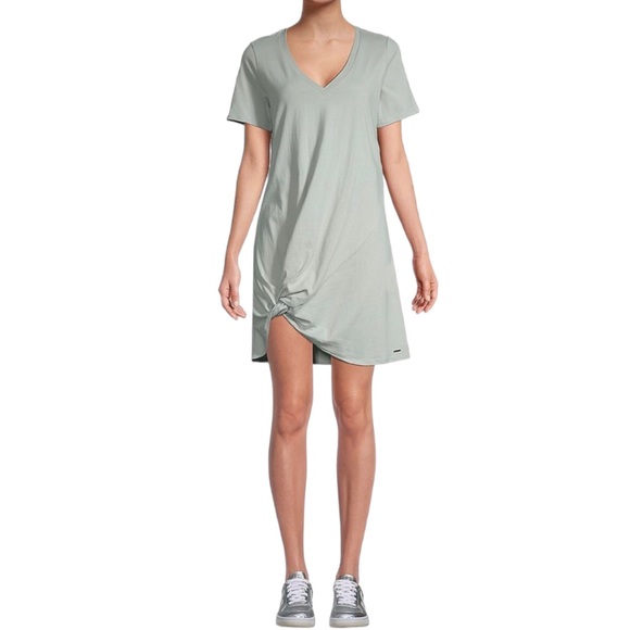 N:Philanthropy Leonardo Twist Hem Dress Sage size Medium NWT Short Sleeve - Picture 1 of 11
